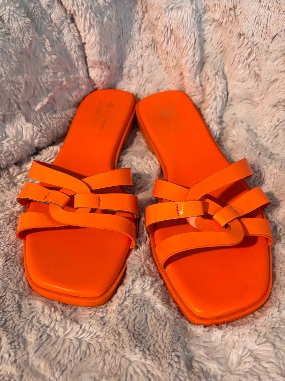 Call it Spring Orange Summer Sandals - Size 8
